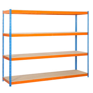 Simon Rack Schwerlastregal ECOFORTE 1504-4 458100047201548 orange, blau 150,0 x 45,0 x 200,0 cm