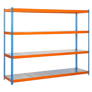 Simon Rack Schwerlastregal ECOFORTE 1204-4 457100047201244 orange, blau 120,0 x 45,0 x 200,0 cm
