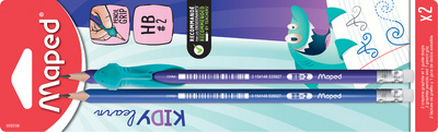 Maped Bleistift, mit Radierer, HB, 2er Blister