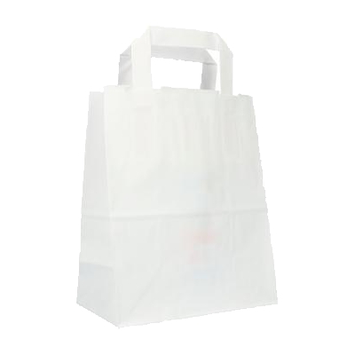 *Tragetasche/Kraftpapier-Tragetasche, 18,5 cm x 10 cm x 22 cm, 250 Stück | weiss *Tragetasche/Kraftpapier-Tragetasche, 18,5 cm x 10 cm x 22 cm, 250 Stück | weiss