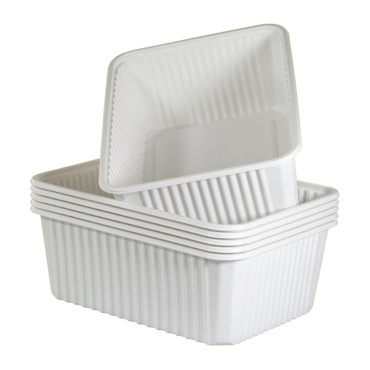 *Kunststoffschale PP, 1000 ml, 180 x 133 x 66 mm weiß | 300 Stück passender Deckel ||85275||