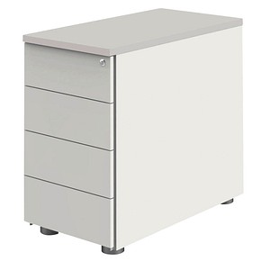 kerkmann Anstell-Container, 4 Schübe, weiß/lichtgrau