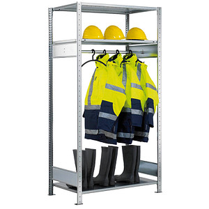 SCHULTE Garderobenregal 14152 silber 130,0 x 60,0 x 200,0 cm