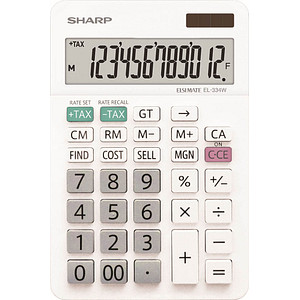 SHARP EL-334W Tischrechner weiß