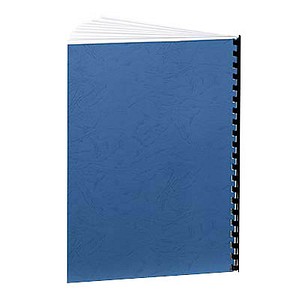 GBC Einbanddeckel LeatherGrain, DIN A4, 250 g/qm, blau ledergenarbter Karton, m