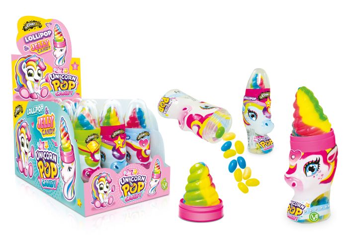 Johny Bee Unicorn Pop Candy Lollipop & J Johny Bee Unicorn Pop Candy Lollipop & J