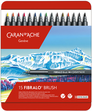 CARAN D'ACHE Fasermaler FIBRALO Brush, 15er Metalletui