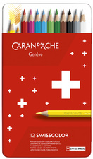 CARAN D'ACHE Buntstifte Swisscolor, 12er Metalletui