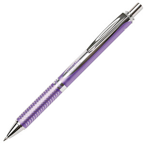 Pentel EnerGel BL407 Gelschreiber lila/silber 0,35 mm, Schreibfarbe: schwarz