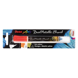 Pentel Dual Metallic Brush XGFH-DFX Brush-Pen orange
