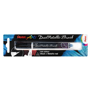 Pentel Dual Metallic Brush XGFH-DAX Brush-Pen schwarz