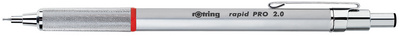 ROTRING Druckbleistift rapid PRO CHROME, 0,7 mm massives Metall - matt und hoch