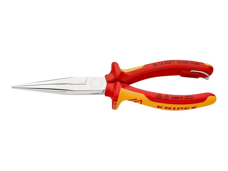 KNIPEX KN 26 16 200 T - VDE- Flachrundzange, 200 mm (26 16 200 T)