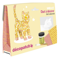 décopatch Pappmaché-Set "Katze", 5-teilig