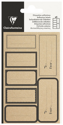 Clairefontaine Geschenke-Sticker "Rechteck Kraft", schwarz