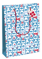 Clairefontaine Weihnachts-Geschenktüte "Pinguine", mittel