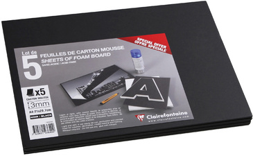 Clairefontaine Foam Board, 297 x 420 mm (A3), 5 mm, schwarz