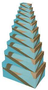 Clairefontaine Geschenkboxen-Set "Türkis", 10-teilig