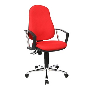 Topstar Bürostuhl Point 60 Plus, 8169A G21 rot, chrom Stoff