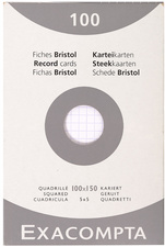 EXACOMPTA Karteikarten, 100 x 150 m m, blanko, weiß (8701858)