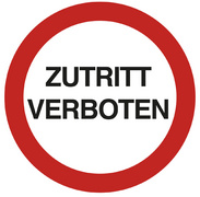 EXACOMPTA Hinweisschild "Zutritt verboten", rot/weiß