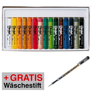 AKTION: Pentel Arts Stoffmalkreide farbsortiert 1 Set + GRATIS Pentel Gel-Tintenroller Gel for fabric