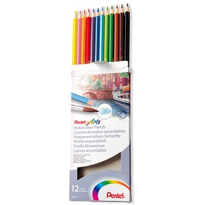 Pentel Arts Aquarellstifte farbsortiert