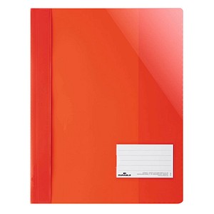 DURABLE 269003 Sichthefter Rot DIN A4+ Beschriftungsfenster (90 x 57 mm), Einre