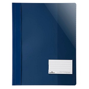 25 DURABLE Schnellhefter Kunststoff dunkelblau DIN A4 überbreit