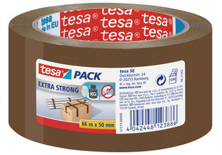 tesa Verpackungsklebeband extra strong, 50 mm x 60 m, braun