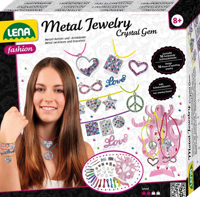LENA Metal Jewelry Crystal Gem