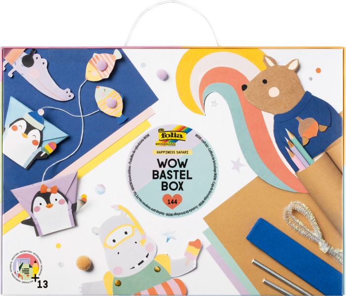 folia WOW Bastelkoffer HAPPINESS SAFARI, 144 Teile