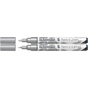 2 Schneider Paint Lackmarker chrom 0,8 - 2,0 mm
