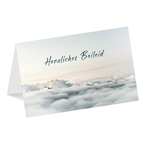 LUMA Trauerkarte Wolken DIN B6