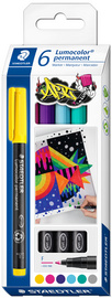 STAEDTLER Lumocolor Permanent-Marker 318F, 6er Kartonetui