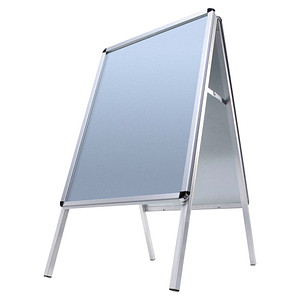 Showdown® Displays Kundenstopper silber DIN A1 2 Fächer