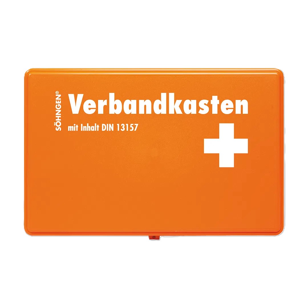 SÖHNGEN® Verbandkasten "KIEL" mit Füllung Standard DIN 13157 | Kunststoff orange 