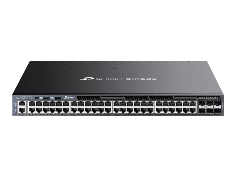 TP-LINK Omada 48-PortGigabit Stackable L3 Managed PoE+ Switch with 6 10GE SFP+ 
