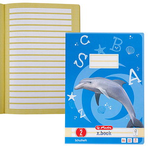 herlitz Schulheft x.book, DIN A4, Lineatur 2 / liniert
