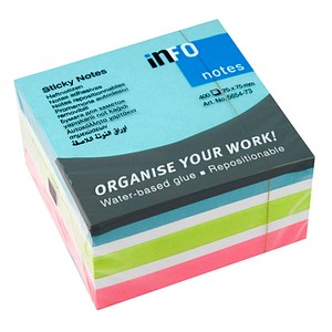 inFO Cube Haftnotizen Standard 5654-73 farbsortiert 1 St.
