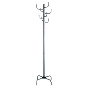 HAKU Möbel Kleiderständer 43110 silber Metall 8 Haken 37,0 x 180,0 cm