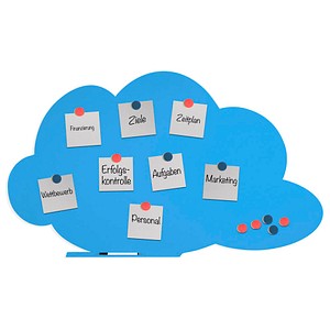 rocada Whiteboard Skin Cloud Shape 115,0 x 75,0 cm blau lackierter Stahl