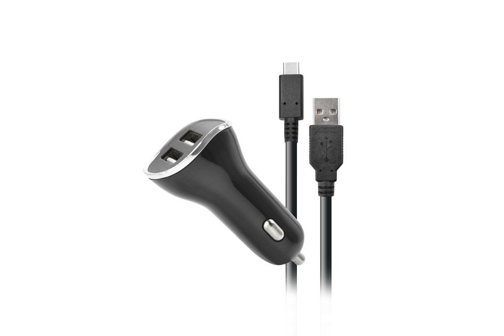 PIXMINDS STEELPLAY Autoladegerät mit 2 USB Ports 2.6A + 2m Ladekabel Switch