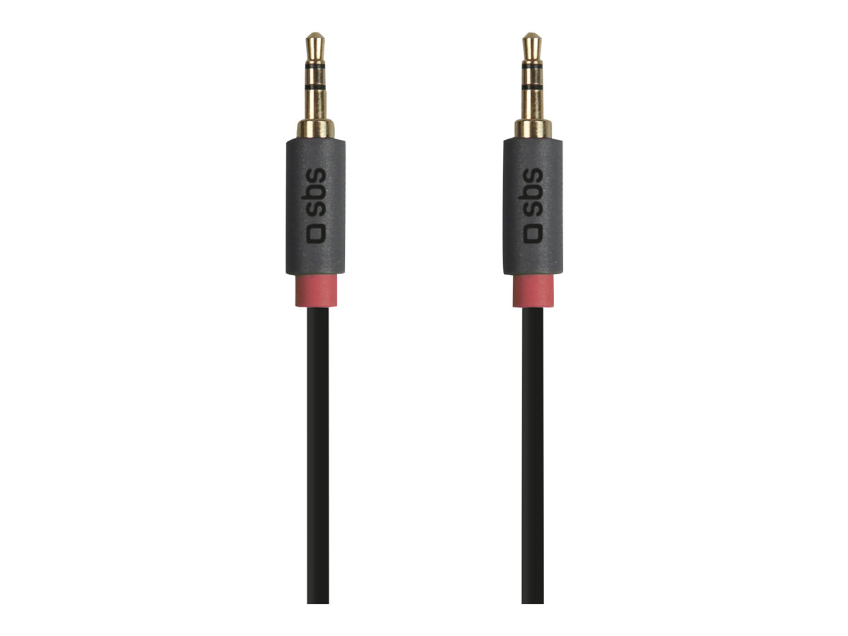 SBS AUX-Kabel, 3,5 mm Klinke auf 3,5 mm Klinke (1,5 m), schwarz