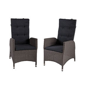 2 Garden Pleasure Gartenstühle Braga grau