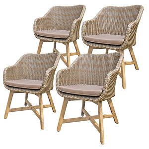 4 Garden Pleasure Gartenstühle Oakland braun