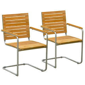 2 Garden Pleasure Gartenstühle Denver braun