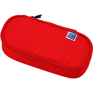 Oxford Schlamper-Etui, Polyester, oval, rot