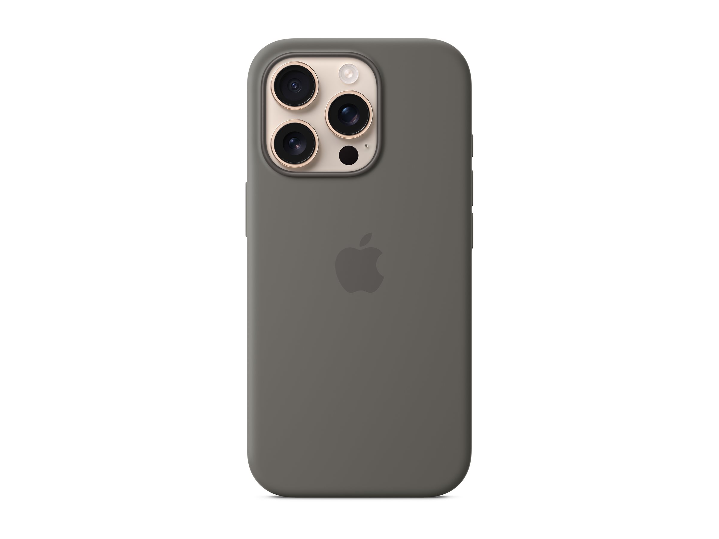 Apple Silikon Case Handy-Cover für Apple iPhone 16 Pro stein