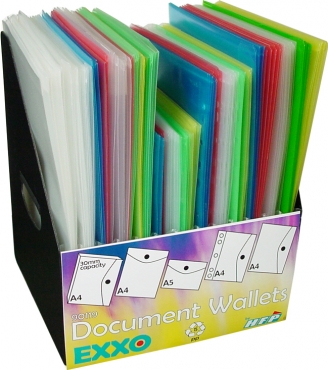 Verschiedene Dokumententaschen in einer Stehsammler-Fächerbox - 140 Stück